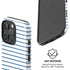 Blue and White Stripes iPhone 16 Pro Magsafe Impact Case