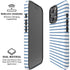 Blue and White Stripes iPhone 16 Pro Magsafe Impact Case