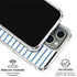 Blue and White Stripes iPhone 16 Pro Max Clear Case
