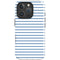 Blue and White Stripes iPhone 16 Pro Max Impact Case