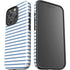 Blue and White Stripes iPhone 16 Pro Max Impact Case