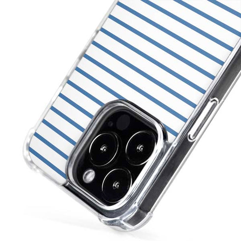 Blue and White Stripes iPhone 16 Pro Max MagSafe Case