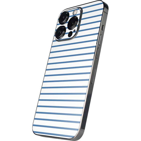 Blue and White Stripes iPhone 16 Pro Skin