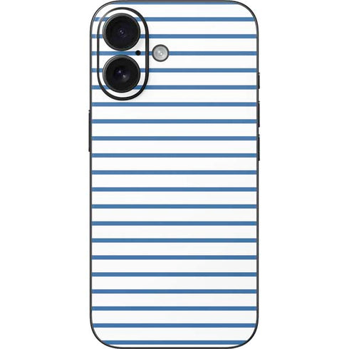 Blue and White Stripes iPhone 16 Skin