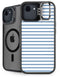 Blue and White Stripes iPhone 16e Kickstand Case