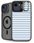 Blue and White Stripes iPhone 16e Kickstand Case