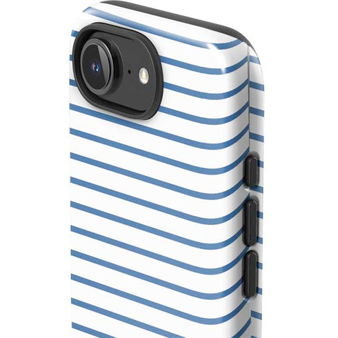 Blue and White Stripes iPhone 16e Impact Case