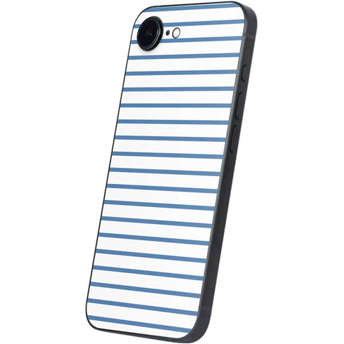 Blue and White Stripes iPhone 16e Skin