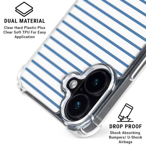 Blue and White Stripes iPhone 17 MagSafe Case