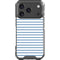 Blue and White Stripes iPhone 18 Pro Clear Case