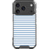 Blue and White Stripes iPhone 18 Pro Clear Case