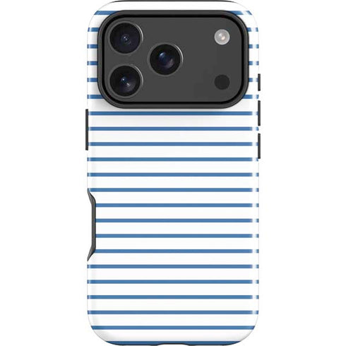 Blue and White Stripes iPhone 18 Pro Impact Case