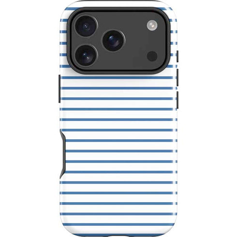 Blue and White Stripes iPhone 18 Pro Max Impact Case