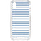 Blue and White Stripes iPhone XS Clear Case