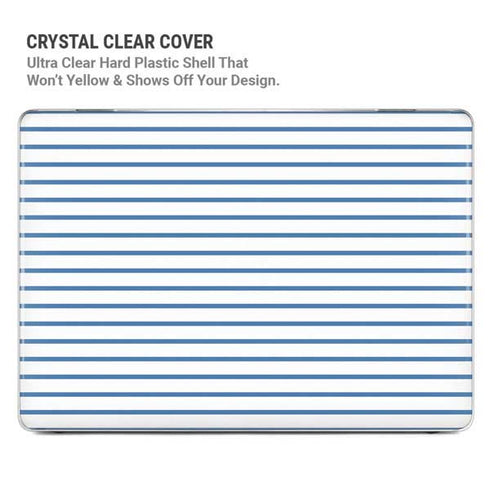 Blue and White Stripes MacBook Pro 14in (2021-24) Case plus Skin