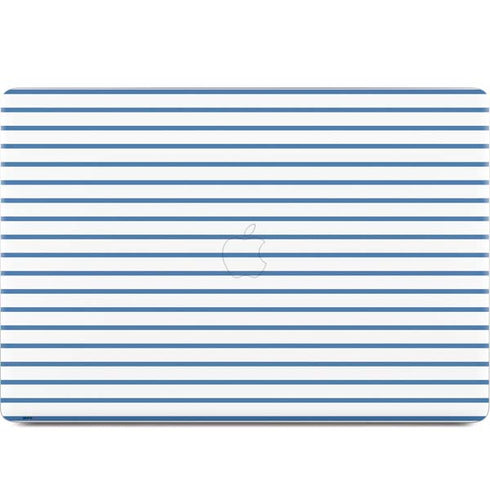 Blue and White Stripes MacBook Skins