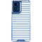 Blue and White Stripes Moto G Play 4G (2024) Clear Case