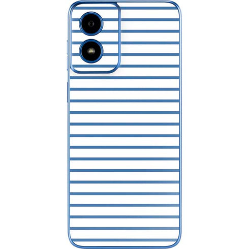 Blue and White Stripes Moto G Play 4G (2024) Skin