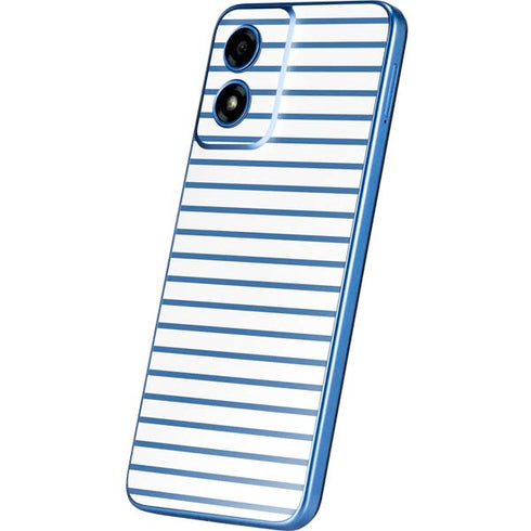 Blue and White Stripes Moto G Play 4G (2024) Skin