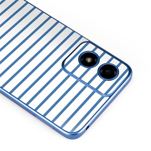 Blue and White Stripes Moto G Play 4G (2024) Skin