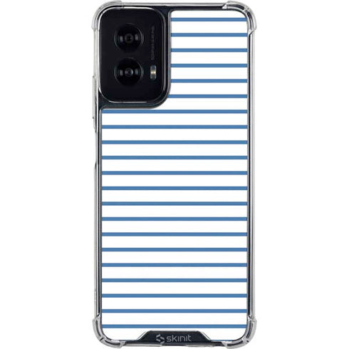 Blue and White Stripes Moto G Power 5G (2024) Clear Case