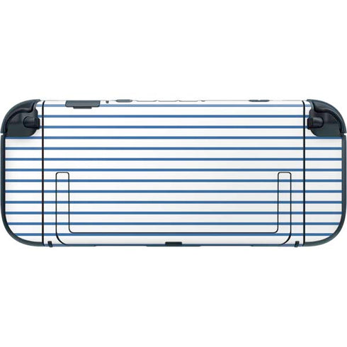 Blue and White Stripes Nintendo Switch 2 (2025) with Joy-Con Skin