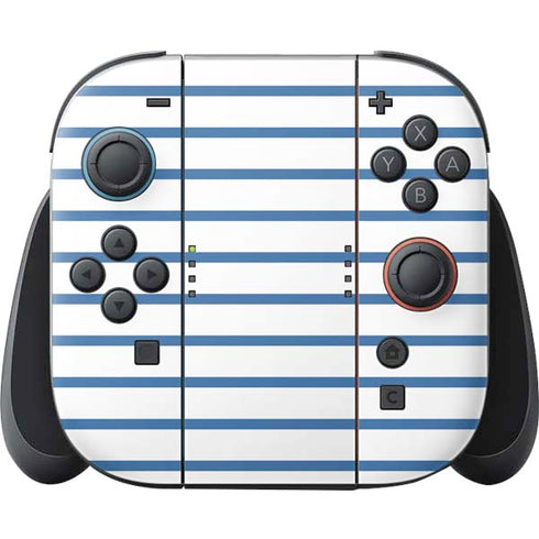 Blue and White Stripes Nintendo Skins