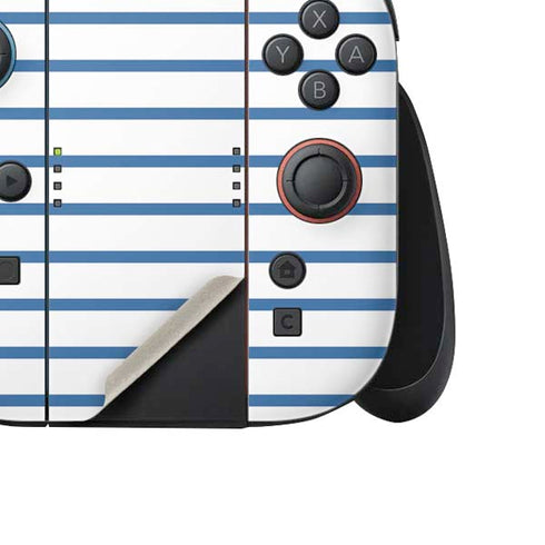 Blue and White Stripes Nintendo Switch 2 (2025) Joy-Con Controller Skin