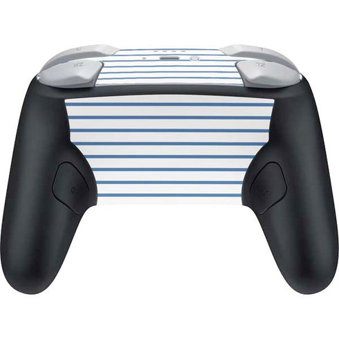 Blue and White Stripes Nintendo Switch 2 (2025) Pro Controller Skin