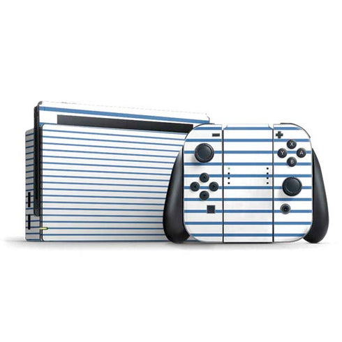Blue and White Stripes Nintendo Skins