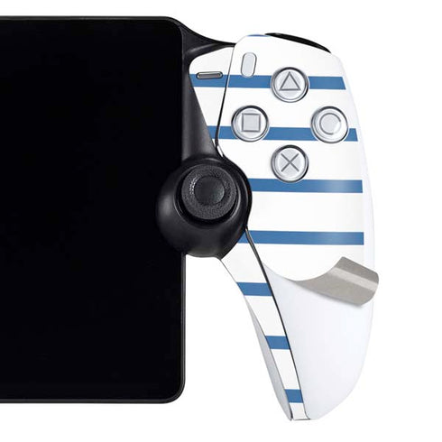 Blue and White Stripes PlayStation Portal Remote Player Skin