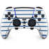 Blue and White Stripes PS5 DualSense Edge Pro Controller Skin