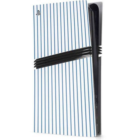 Blue and White Stripes PS5 Pro Console Skin