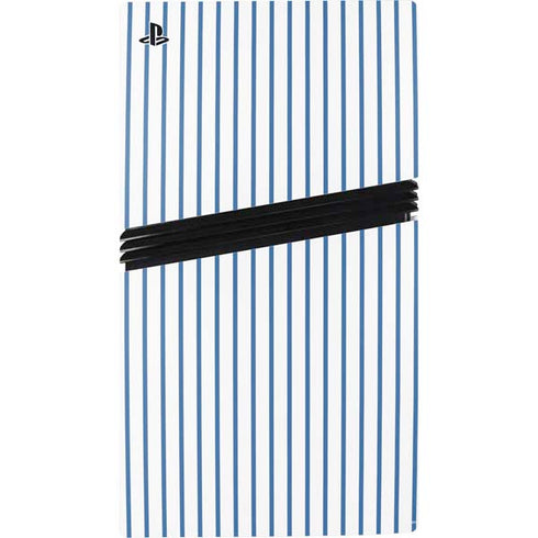 Blue and White Stripes PS5 Pro Console Skin