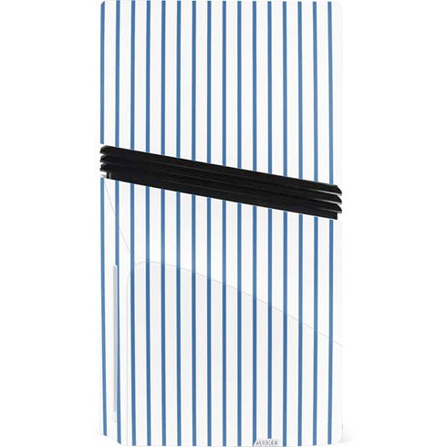 Blue and White Stripes PS5 Pro Disk Console Skin