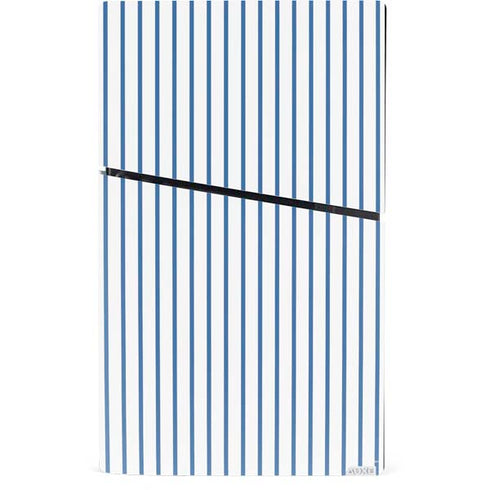 Blue and White Stripes PS5 Slim Digital Edition Console Skin