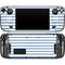 Blue and White Stripes Steam Deck Handheld Gaming Computer OLED Skin
