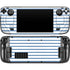Blue and White Stripes Steam Deck Handheld Gaming Computer OLED Skin