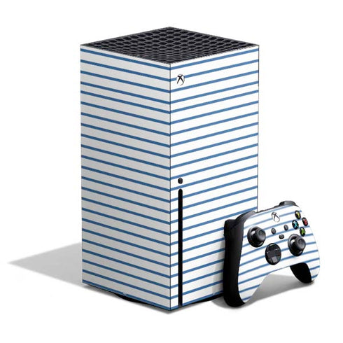 Blue and White Stripes Xbox Series X Bundle Skin