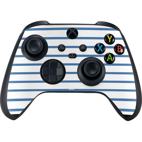 Blue and White Stripes Xbox Series X Controller Skin