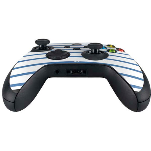 Blue and White Stripes Xbox Series X Controller Skin