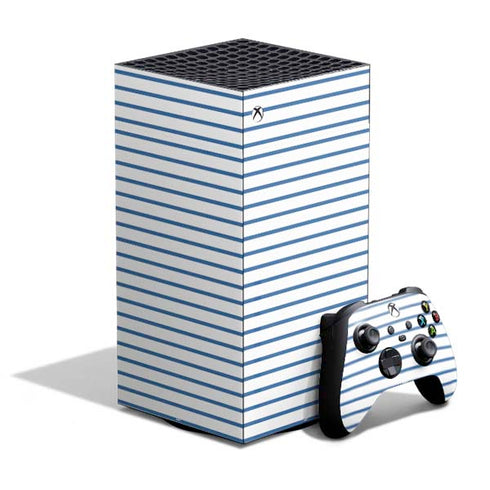 Blue and White Stripes XBox Series X Digital Edition Bundle Skin