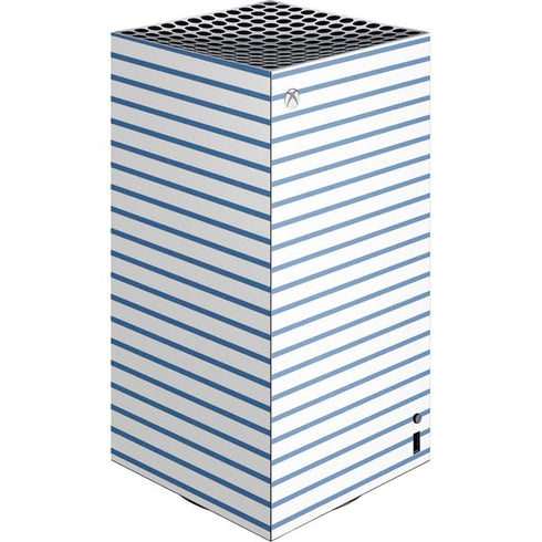 Blue and White Stripes XBox Series X Digital Edition Console Skin