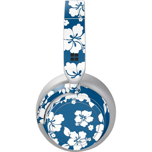Blue and White Surface Headphones Skin