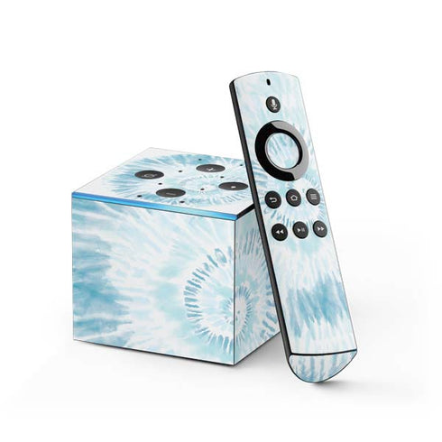 Blue and White Tie Dye Fire TV Cube Skin