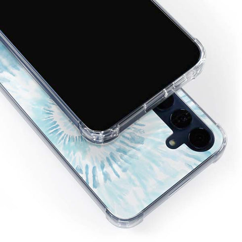Blue and White Tie Dye Galaxy A55 5G Clear Case