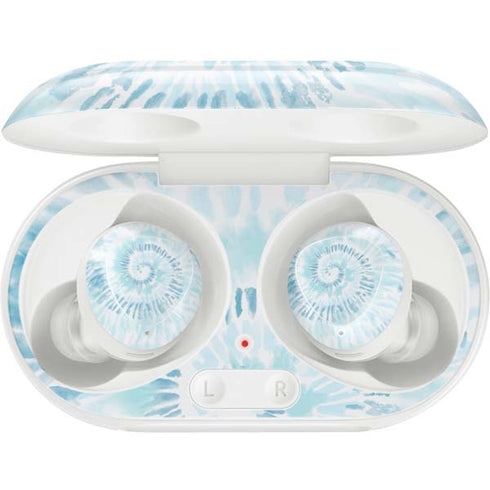 Blue and White Tie Dye Galaxy Buds Plus Skin