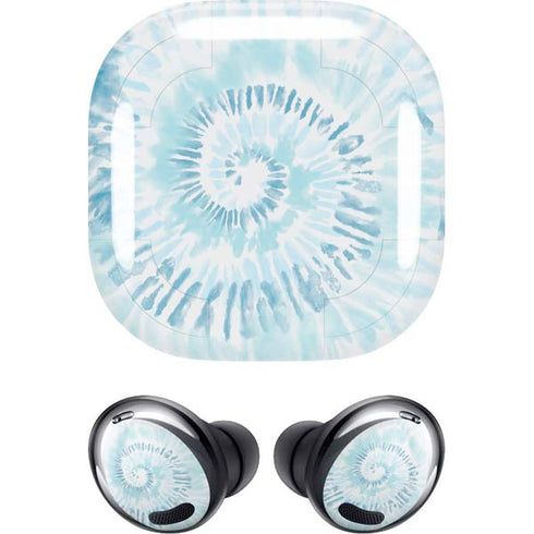 Blue and White Tie Dye Galaxy Buds Pro Skin