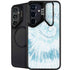 Blue and White Tie Dye Galaxy S24 FE Kickstand Case
