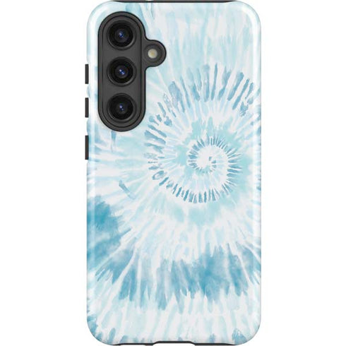 Blue and White Tie Dye Galaxy S25 Impact Case
